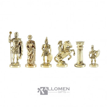 Шахи MANOPOULOS Греко-римські в дерев'яному футлярі  28х28 см (S3BRO) Коричневі